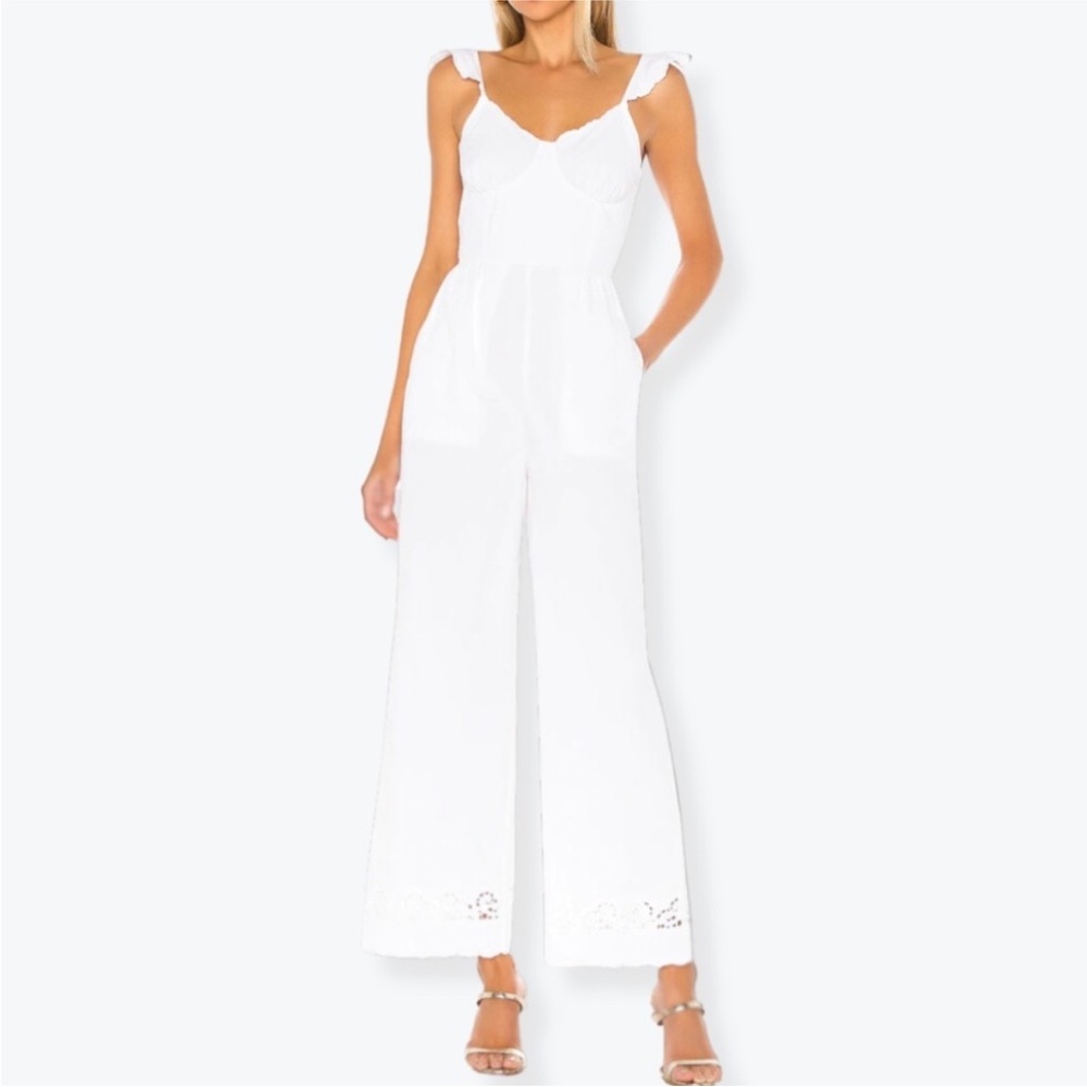 Revolve LPA Gaston Jumpsuit - White (Size Small)